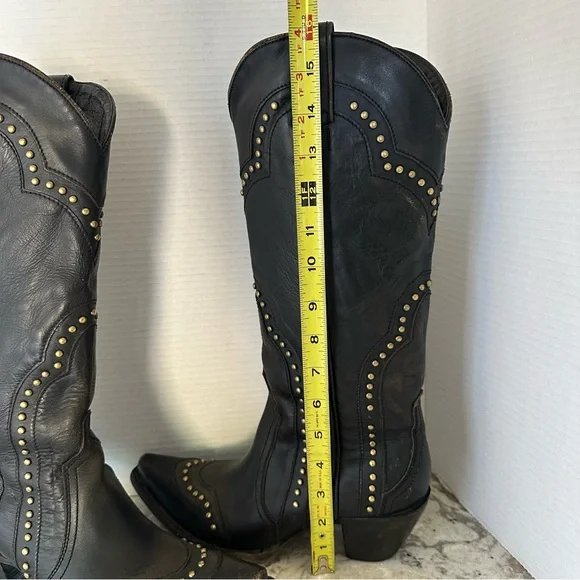 Idyllwind Walk This Way Studded Snip Toe Western Boot Black Tall Shaft Women 8.5 - Picture 4 of 16